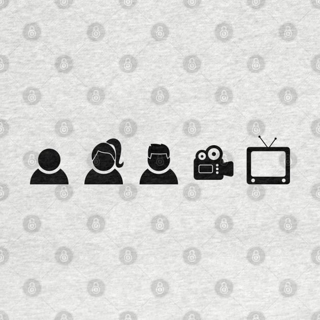 Person Woman Man Camera Tv Icon Black by felixbunny